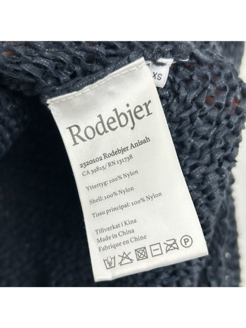Rodebjer Knotted Open-Knit Sweater Womens XS V-neck Side-Tie Detail Long Sleeve - Picture 9 of 16